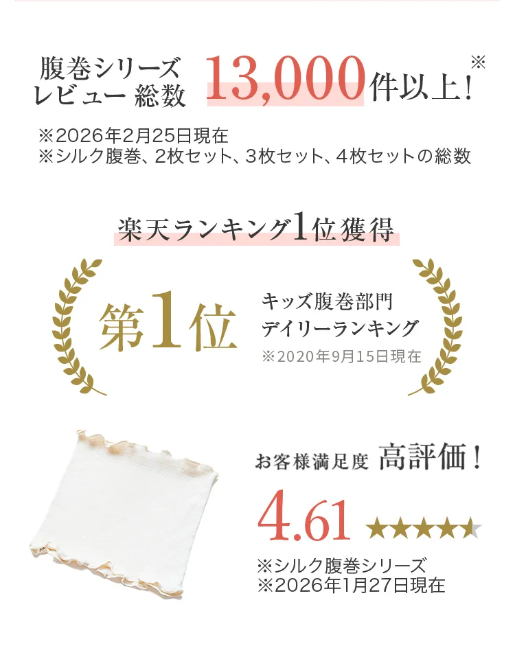 キッズ腹巻│楽天ランキング1位獲得！レビュー高評価4.61