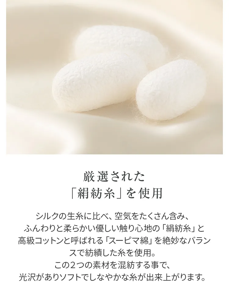 キッズ腹巻│厳選された絹紡糸を使用