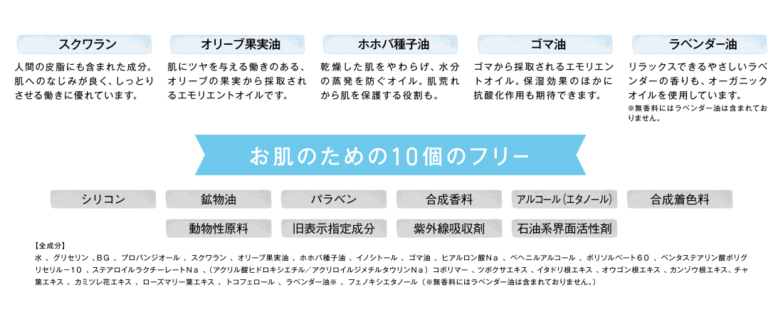 お肌のための10個のフリー