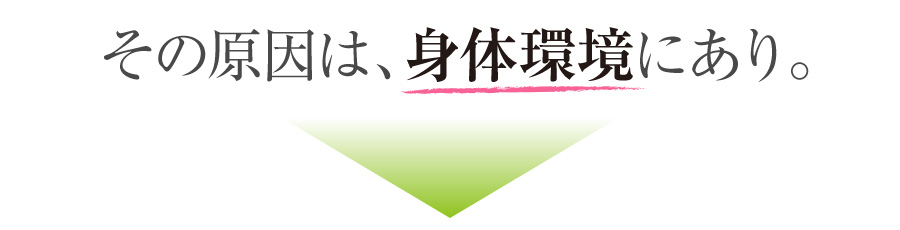 その原因は、体内環境にあり。